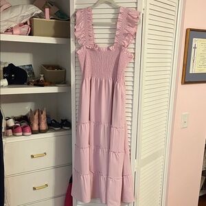 Hill House Pink Textured Dress